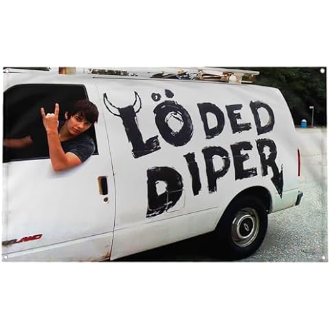 Banger - Loded Diper Rock Band Van Rodrick Heffley Diary Of A Wimpy Kid Funny Motivational Inspirational Office Gym College Dorm Room Decor Design on a 3X5 Feet Flag with 4 Grommets for Easy Wall Cover