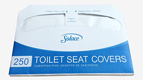 Toilet Seat Covers - Paper Disposable - Half Fold - 1000 Count (4 Packs of 250) - White - Fits Normal Dispensers, Creates Safer Bathroom Environment - Thumbnail 3