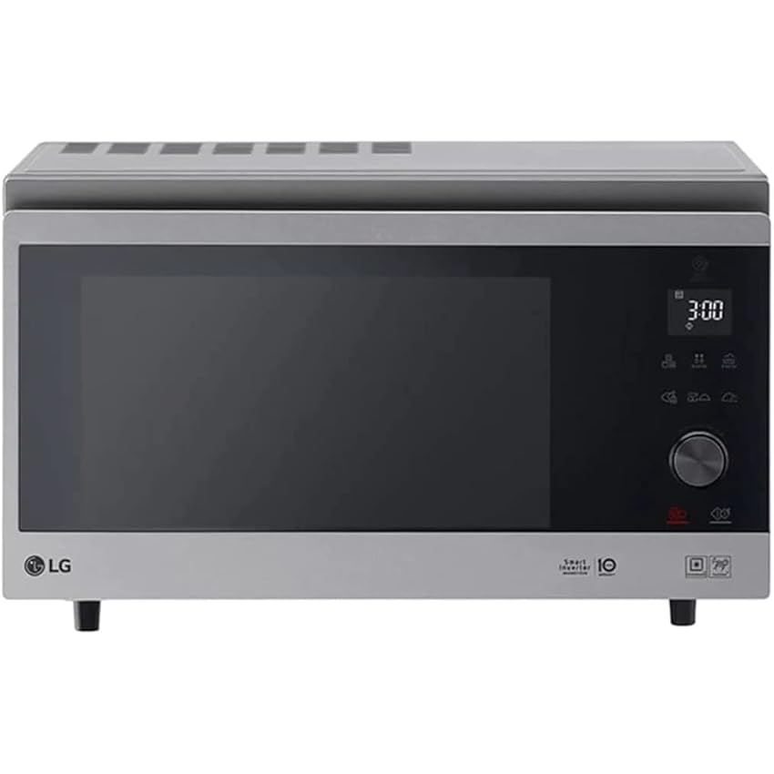 Immagine del prodotto LG MJ3965ACS Forno Microonde Smart Inverter Combinato e Ventilato con Cottura a Vapore, 39 Litri, 1100 W, Programmi Automatici, 5 Livelli di Potenza, Piatto Microonde Crispy Incluso - Inox