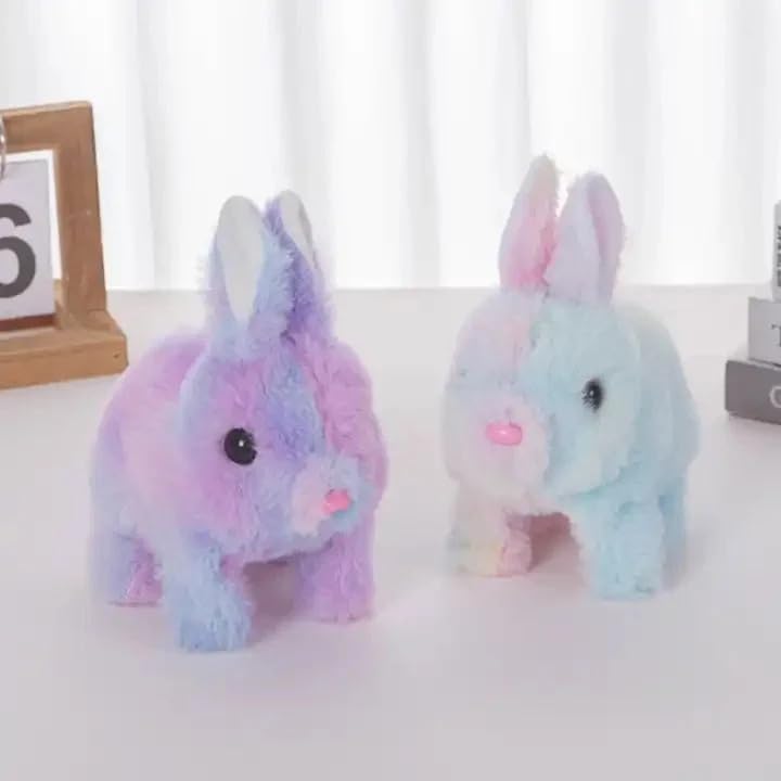 Image of Hopping Walking Bunny Toy with Sounds, Jumping Rabbit Wiggling Ears, Twitching Mouth and Nose, Educational Interactive Bunny Toy for Baby Kids
