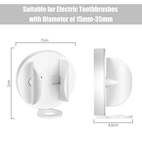Electric Toothbrush Wall Holder, 2pcs Toothbrush Organizer, Toothbrush Holder Wall Mounted, White Toothbrush Holder for Bathroom Decor by Infun - Used condition - Image 2