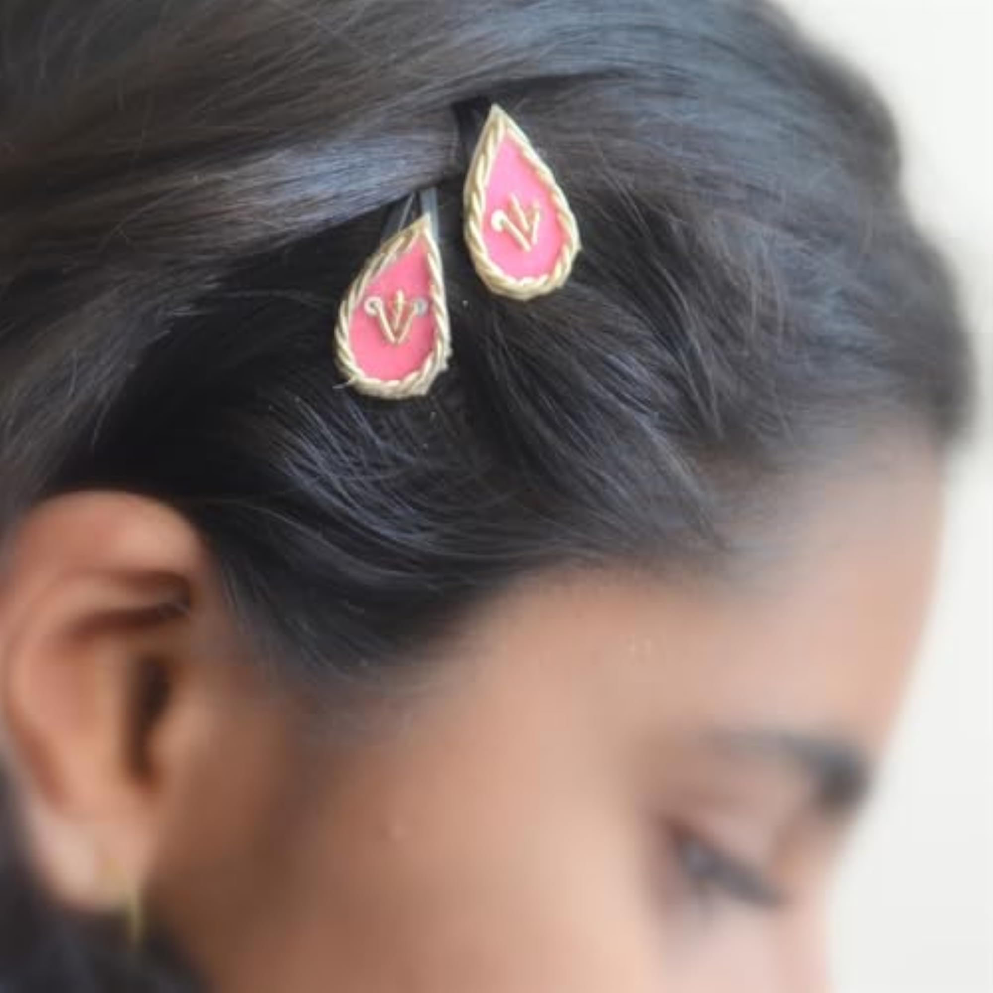 Gold Zardozi and Sequins Wedding Hair Clips Gift Set