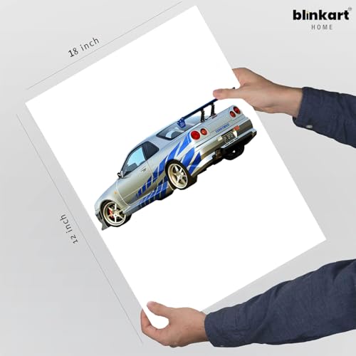 Image of BLINKART Subaru Impreza WRC CarFramed Posters Gift Items Boys Room Wall Decoration Bedroom Office Studio Synthetic Wood Frame & Acrylic Glass Ready to Hang - 18x12 Inch, (A4 Size) - CAR-218