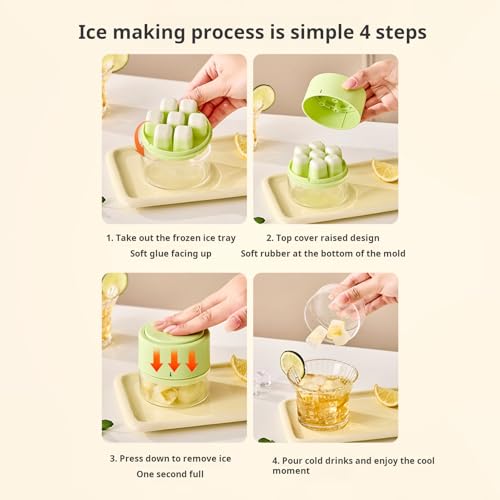 Bandeja para cubitos de hielo con tapa y asa miniatura 3