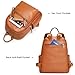 Kattee Genuine Leather Backpack Purse for Women Multi-functional Elegant Daypack Soft Leather Shoulder Bag Shopping Trip, Medium, Brown
