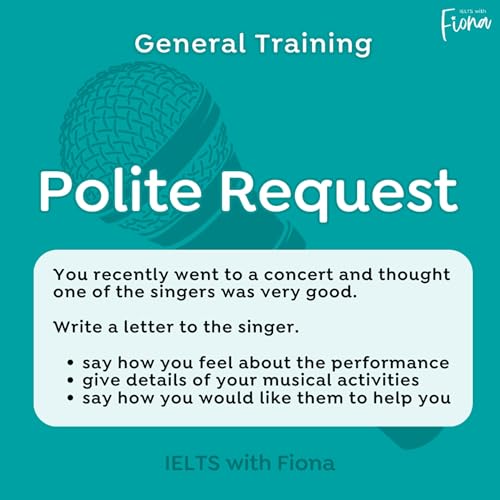 IELTS GT letter of request to a singer