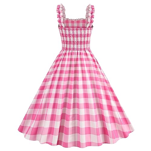 Image of 1950s Dresses for Women Vintage Retro Cocktail Party Swing Dresses Halter Floral Rockabilly 50s Polka Dot Pin up Dress