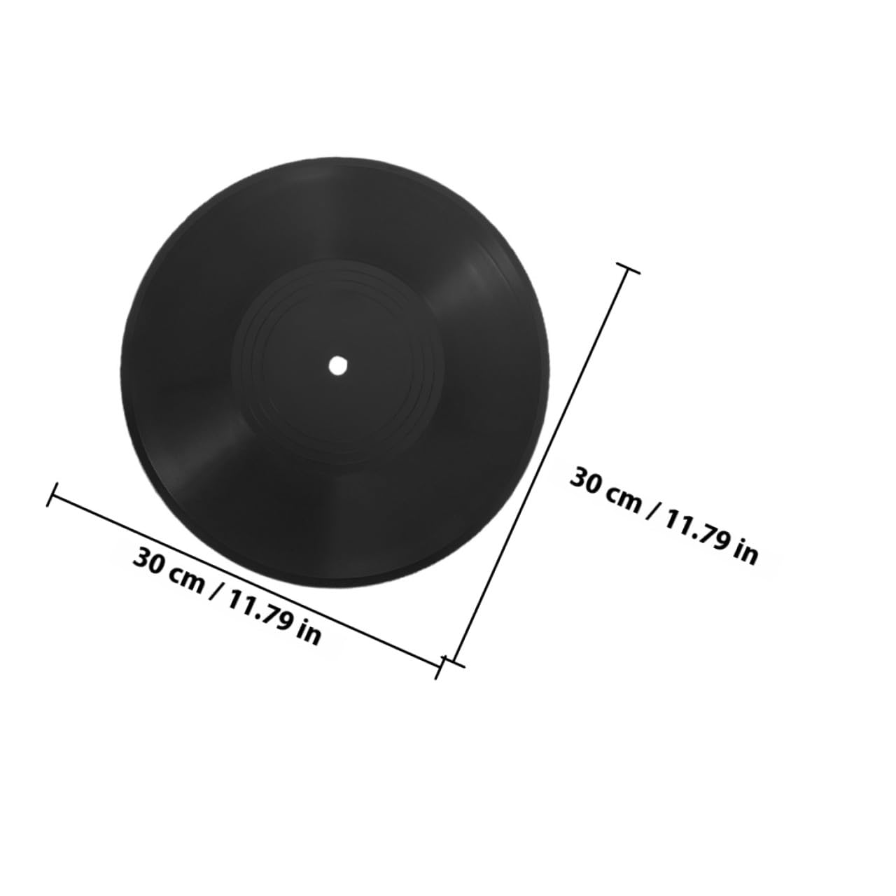 POPETPOP Dischi Esposizione Artistica da Parete in Plastica in Vinile Decorativi da 12 Pollici Neri Set 10 Pezzi per Arredamento Indie e Studio Musicale per Decorazioni Retrò Camera