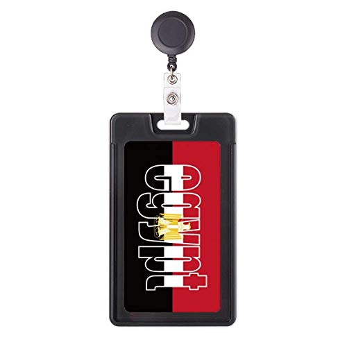 Porte-badge rétractable Égypte avec enrouleur robuste pour carte d'identité