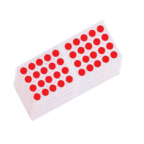 VAMA Fashions 6 Cards 10mm Red Sticker Big Round Kumkum Sindoor Self Adhesive Bindis Set for Women Girls Reusable Skin Friendly Non Toxic Forehead Dots for Daily & Festive