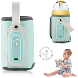 Calentador De Biberones Portatil Usb Funmo Calentador De Biberones Portatil USB Calentador De Leche Materna De Viaje con 5 Ajustes De Temperatura para El Hogar Coche, Exterior, Pantalla Led