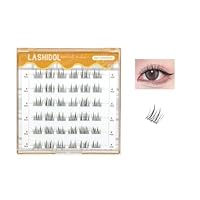 レスま　まつ毛　3パーツ×4 Amazon | LASHIDOL 部分つけまつげ のり不要 すぐピタまつ毛