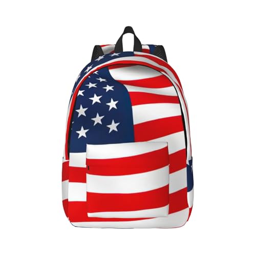 Sac à dos d'infirmière drapeau américain et sac à dos de voyage décontracté pour femme avec PC