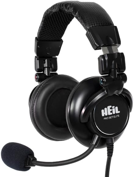 Pro Set Elite Dynamic Microphone Headset – Dual Element, Phase Reversal Switch, Full-Range Audio for Amateur Radio Operators