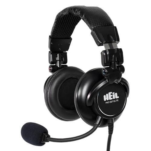 Heil Ham Radio Pro Set Elite Dynamic Microphone Headset – Dual Element, Phase Reversal Switch, Full-Range Audio for Amateur Radio Operators
