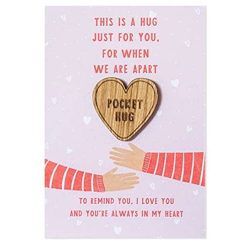 A Little pocket hug wooden heart little hug token keepsake a hug