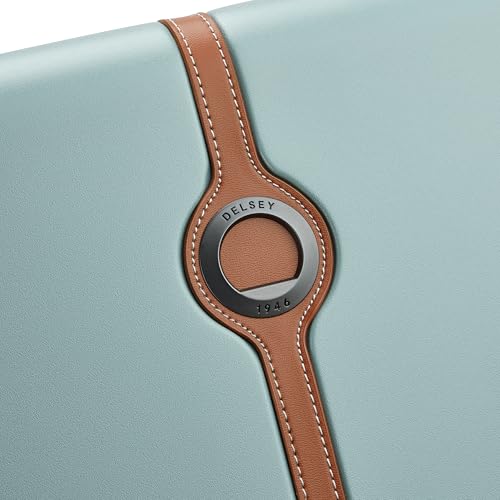 Image of DELSEY PARIS Bianca 55 cms Small Cabin ABS /Polycarbonate Hard Sided 8 Wheels and Expandable Spinner Suitcase /Trolley Bag for Travel with TSA Lock- Sage Green