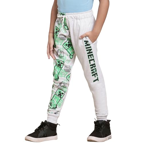 Image of Kidsville Minecraft Printed Regular Fit Grey Ploycotton Boy's Jogger