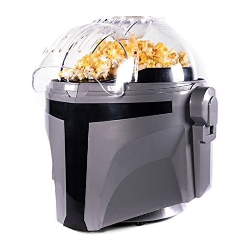 Uncanny Brands Star Wars Mandalorian Popcorn Maker- Fully Operational Bounty Hunter Kitchen Appliance