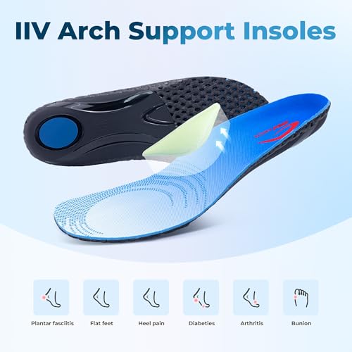 Image of IIV Mens Walking Shoes with Arch Support Wide Toe Box Tennis Sneakers Plantar Fasciitis Running Shoes