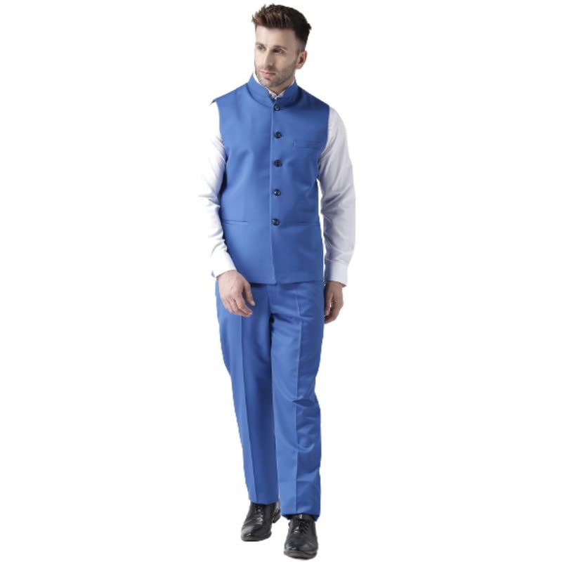 Image of hangup Men's Synthetic Notch Lapel Suit (2BasketTR Dblue 38 Dark Blue
