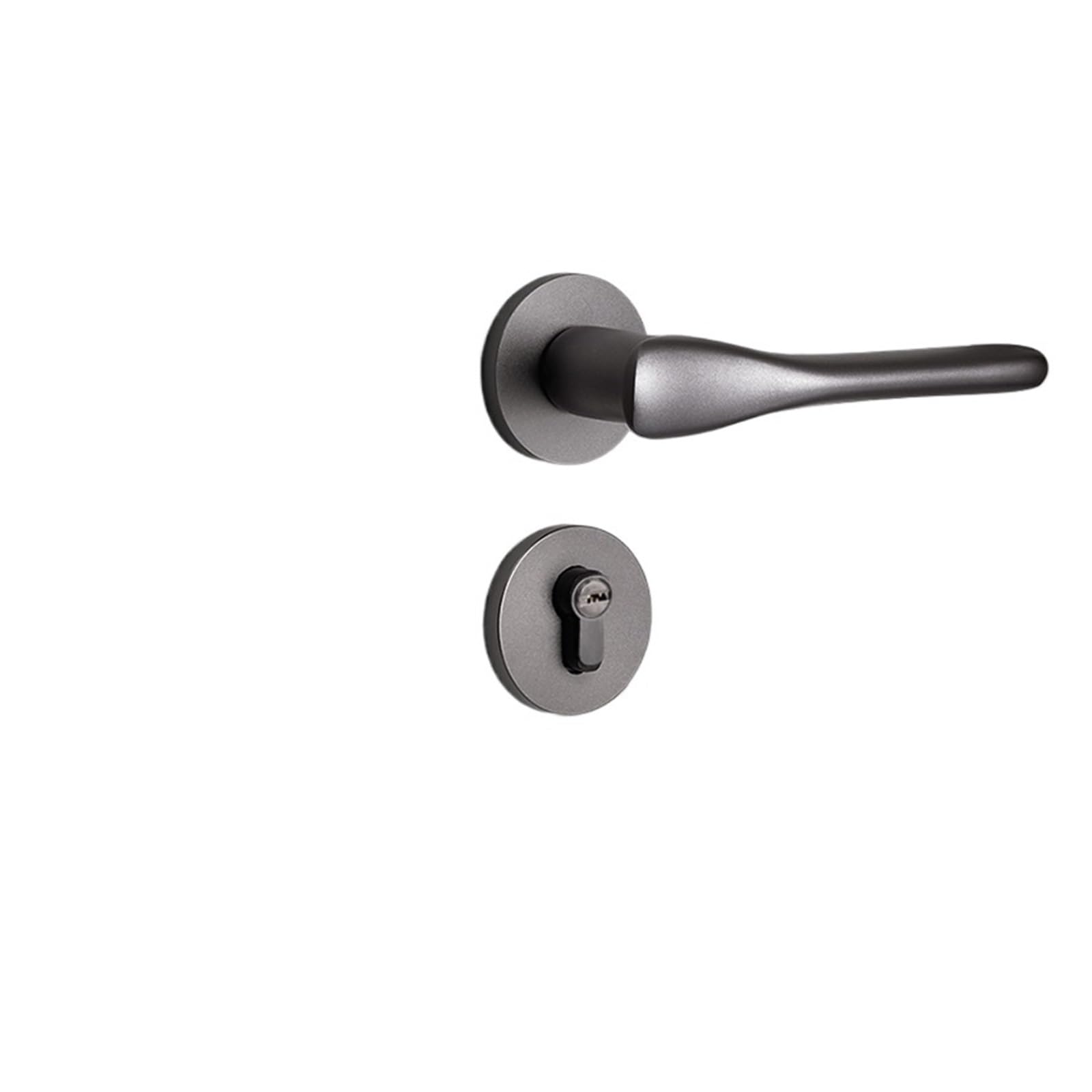 NYRXRYTCA Gray Door Lock Indoor Bedroom Door Lock Bathroom Wooden Door Handle Simple Split Lock Magnetic Silent Lock(K magnetic silent)