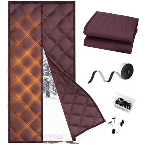 Rideau isolant thermique 3 couches haute densité couleur brun