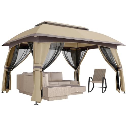 Outsunny 10' x 13' Patio Gazebo, Outdoor Gazebo Canopy Shelter