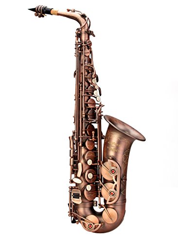 Image of GLORY High Grade Antique Finish Series PR1, E Flat Alto Saxophone with 11reeds,8 Pads Cushions,case,carekit