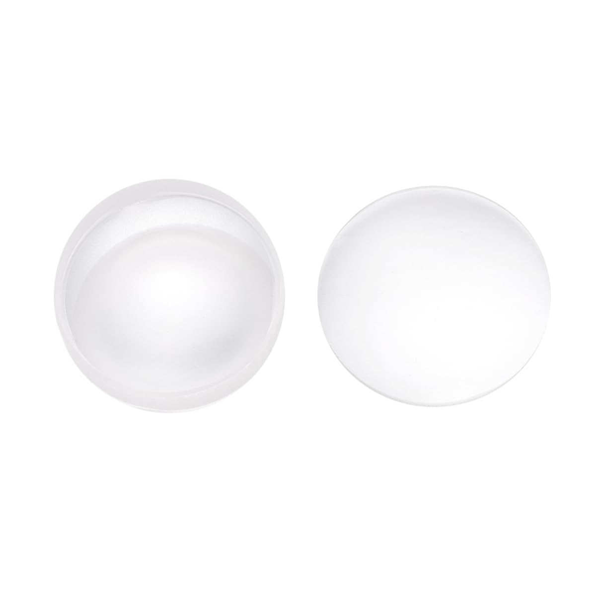 Gatuida 12pcs Double Convex Glass Lens Focal Optimal for Experiments High Purity Glass Lens