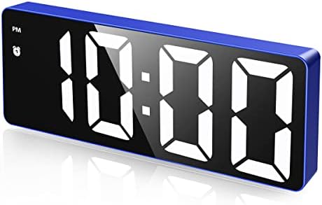 Réveil Radio Mytime Wbw Blanc Aspect Bois Avec Led Bleue À Intensité