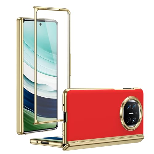 Étui pliable pour Huawei Mate X3 et X5 coque rouge anti-traces avec film thermique