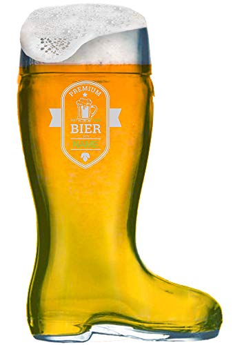 Bierstiefel 1L mit individueller Gravur [Name] und [Motiv...