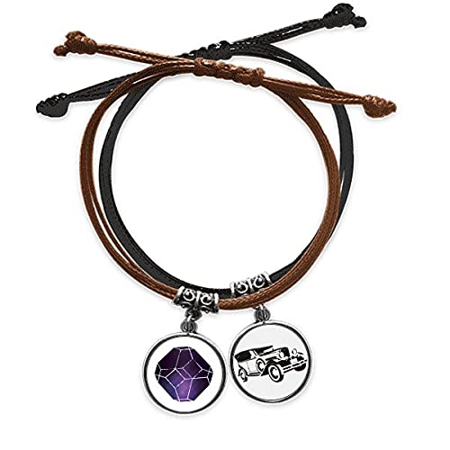 Minibus Cuir Bracelet résolvant le problème des bijoux fragiles style Crystal Univers Sky