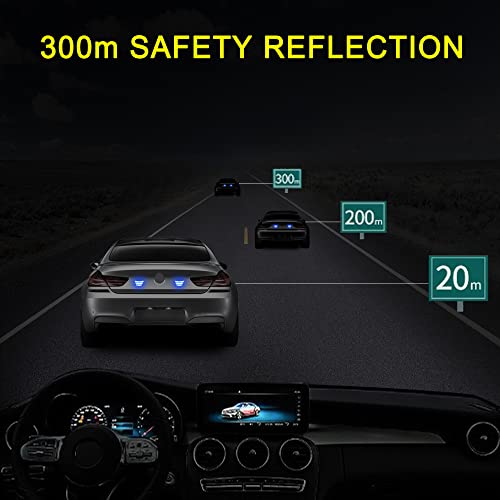 Tomall Strong Reflective Stripe Stickers For Car Bumber High-Intensity Night Visibility Reflective Decals Safety Warning Diamond Grade Waterproof Decor For Car Truck Bike Motorcycle (Blue-2 Sets) #TOP5
