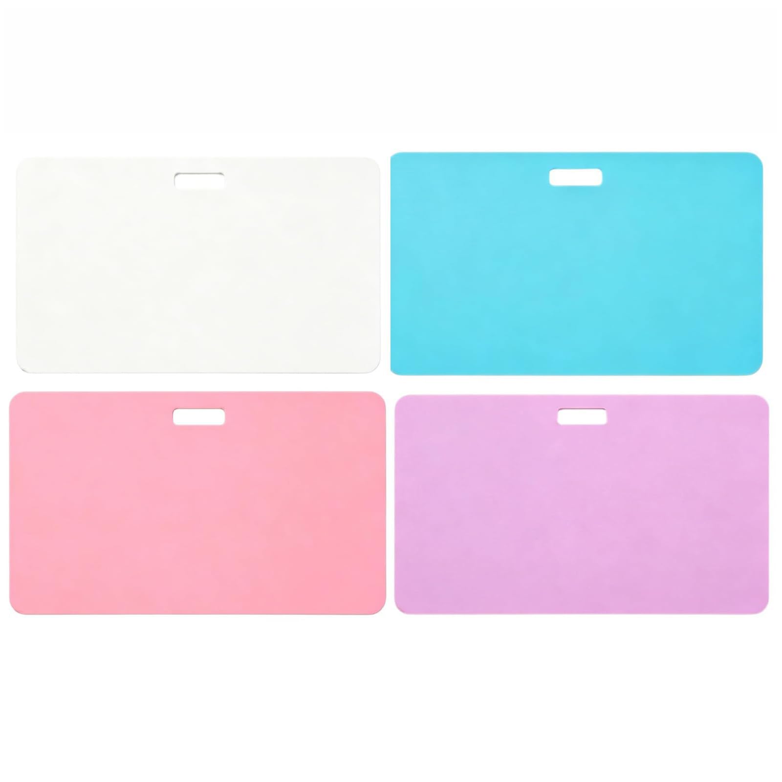4 Pack Double Sided Reusable Silicone Badge Notes Erasable Nursing Note Cards for Quick Vitals and Reminders Alcohol Erasable Portable Clinical Notepad Healthcare Gift for Nurses Doctor (Horizontal)