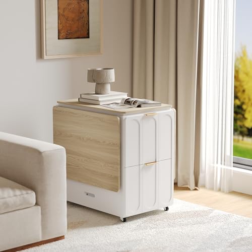 Image of ModernMate 3-in-1 Folding Desk & File Cabinet with 4 Drawers, Power Outlet