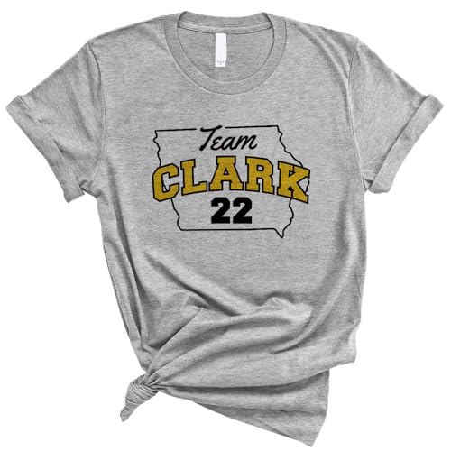 Team Clark 22 Shirt Unisex 2X-Large Grey