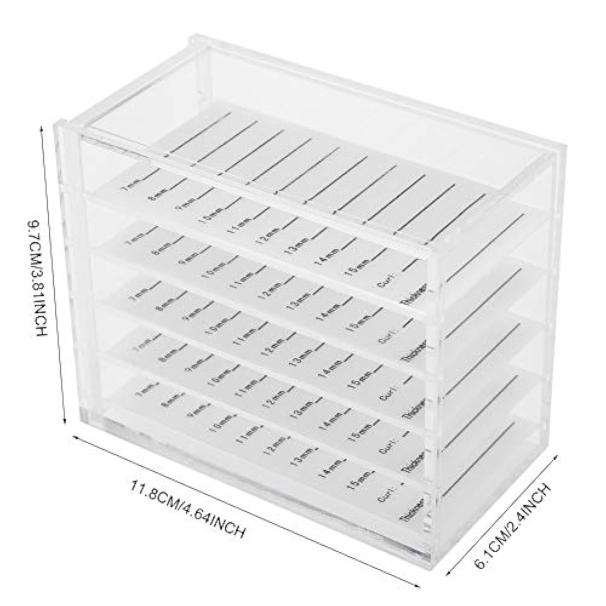 Eyelash Case Acrylic Cosmetic Storage Makeup Organizer