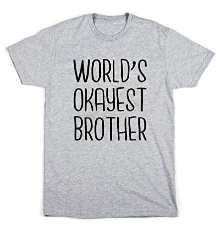 T-shirt World's Okayest Brother gris ample anti-style ennuyeux