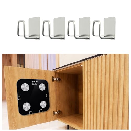 KeMioYuXin Scale Holder for Bathroom Wall - 4pcs Universal Bathroom Scale Body Weight No-Drill Stand for Wall Cabinet Home