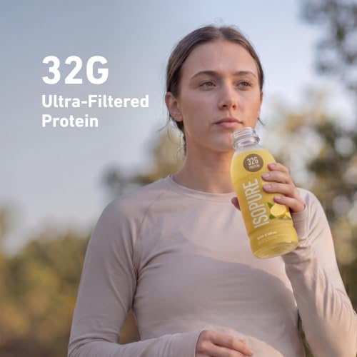 Image of Isopure Zero Carb 32g Clear Protein Ready-to-Drink, Whey Protein Isolate, Lemonade, 12 Pack (Packaging May Vary)