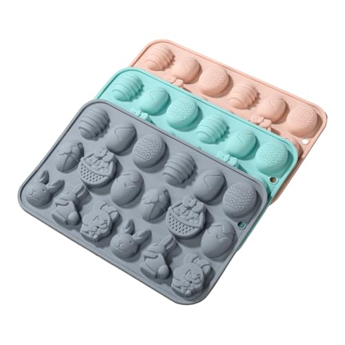 Moldes de Pascua, resistentes al calor, antiadherentes, , molde de silicona para tartas de dulces de Pascua, para manualidades, fondant, , azúcar, magdalenas