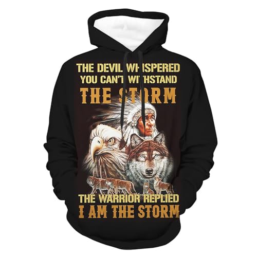 Graphic Hoodies for men Cool Men's Hoodie - Funny 3D Print Pullover Sweatshirt With Big Pockets