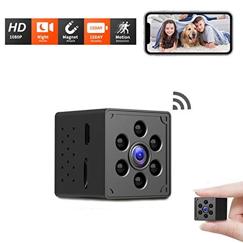 Mini WiFi Spy Camera, Wireless Hidden Camera HD 1080P 24H Live Streaming, Night
