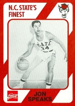 Jon Speaks Basketball Card (N.C. North Carolina State) 1989 Collegiate Collection No.44