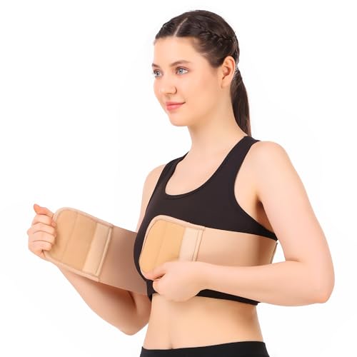 Image of Chest Rib Belt Elastic Wrap (Small) - Compression & Support Brace for Rib Injury, Chest Pain Relief, Muscle Strain Recovery for Men & Women