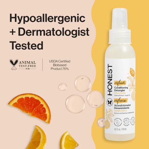 The Honest Company Hair Detangler, Citrus Vanilla Refresh, 4 fl oz
