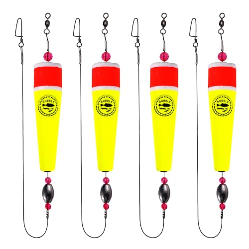 BUBBLE FISHING 5" Yellow Floats (4-Pack)