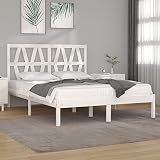 Genérico Estructura de Cama Madera Maciza de Pino Blanco 120x200 cm,Camas y somieres-3103994